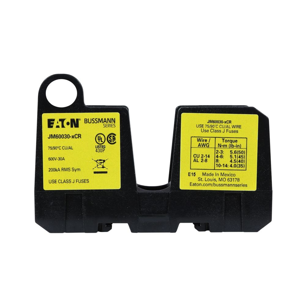 JM60030-1CR Bussmann Class J Fuse Holder