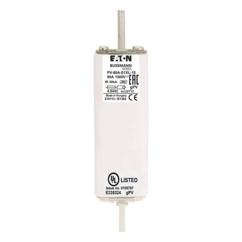 PV-80A-01XL-15  Bussmann 1500VDC photovoltaic fuses