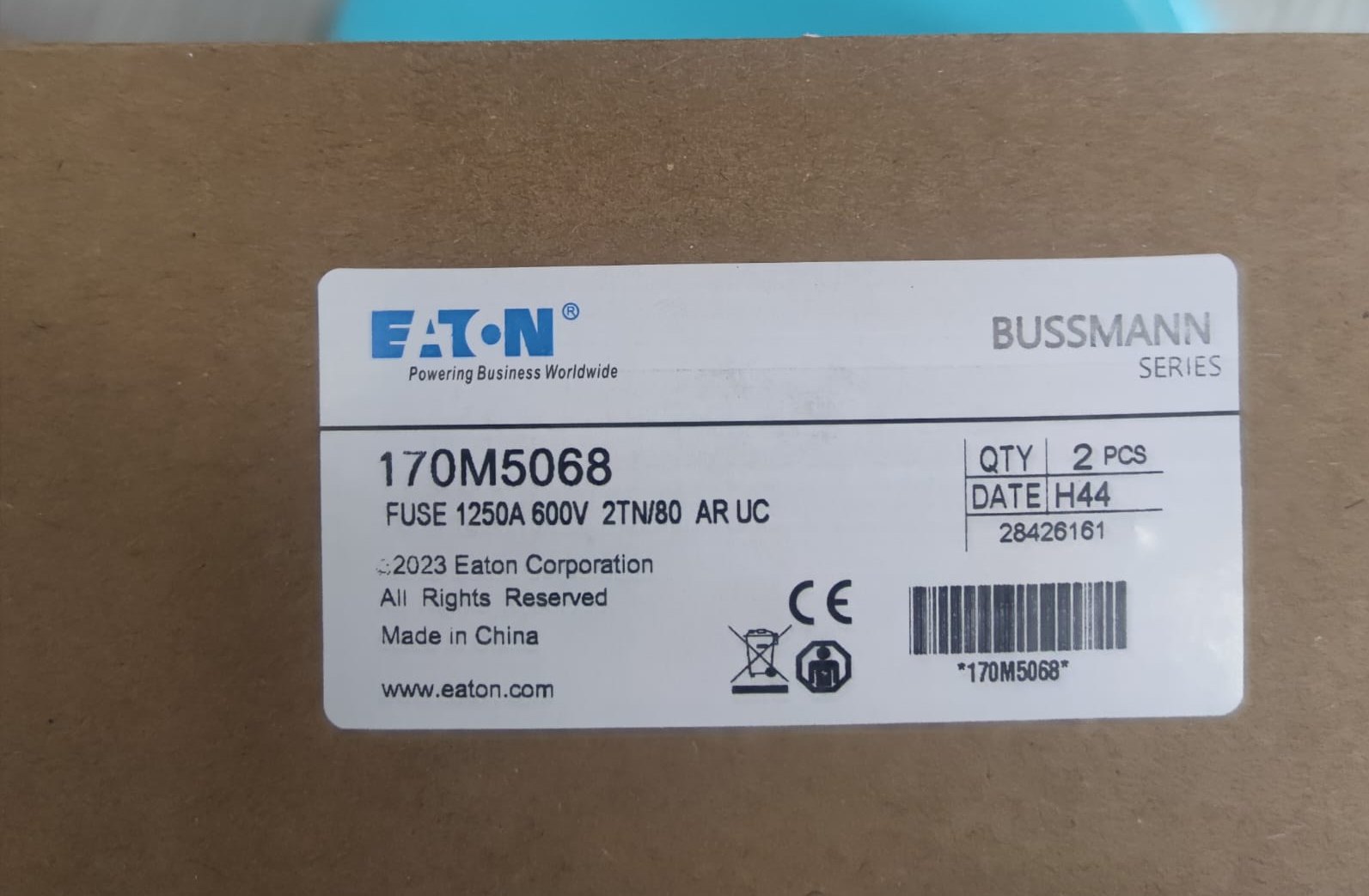 170M5068 Bussmann High Speed FUSE 1250A 600V