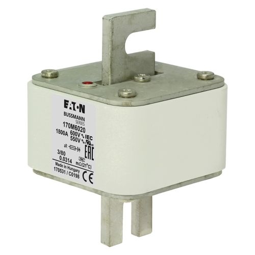 Bussmann fuse 170M6020_FUSE 1800A 600V 3/80 AR UR INDICATOR